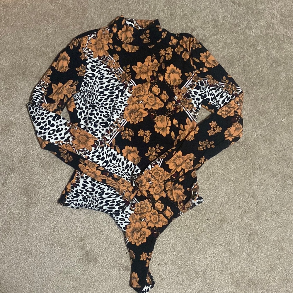 Guess turtleneck thong bodysuit